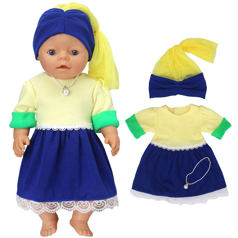 Baby Doll Clothes Set For 40cm Reborn Baby Dolls Rompers Toys Outfits Children Girl Gifts