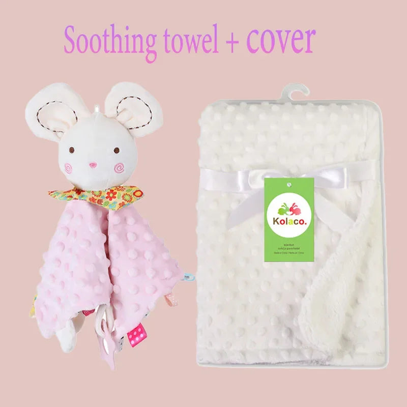 Personalised Soft Plush Baby Blanket with Name – Custom Newborn Gift