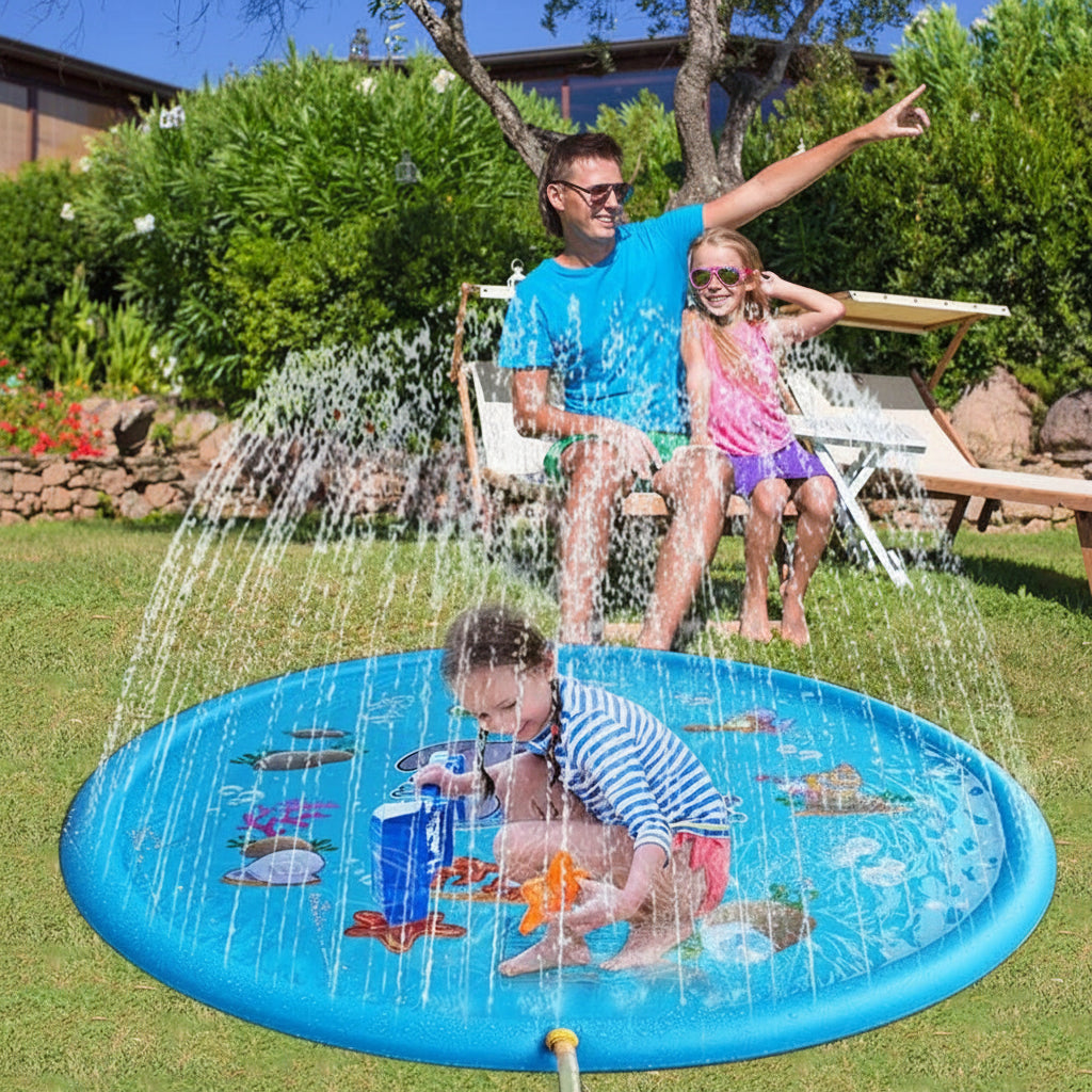 Kids Splash Pad & Water Sprinkler Mat – Inflatable Outdoor Play Mat