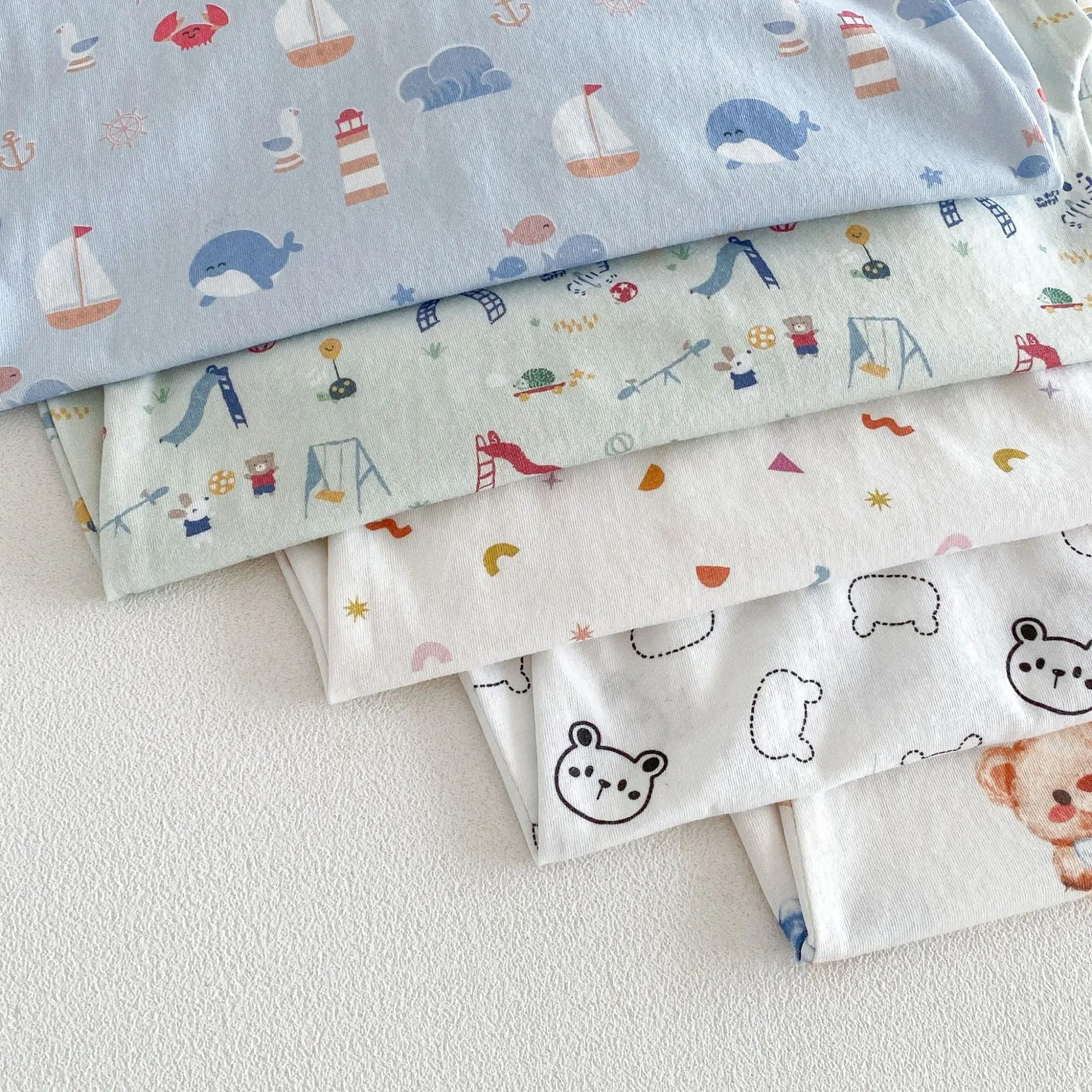 Baby Cartoon Print Summer Romper | Sleeveless Snap Bodysuit 3–24M