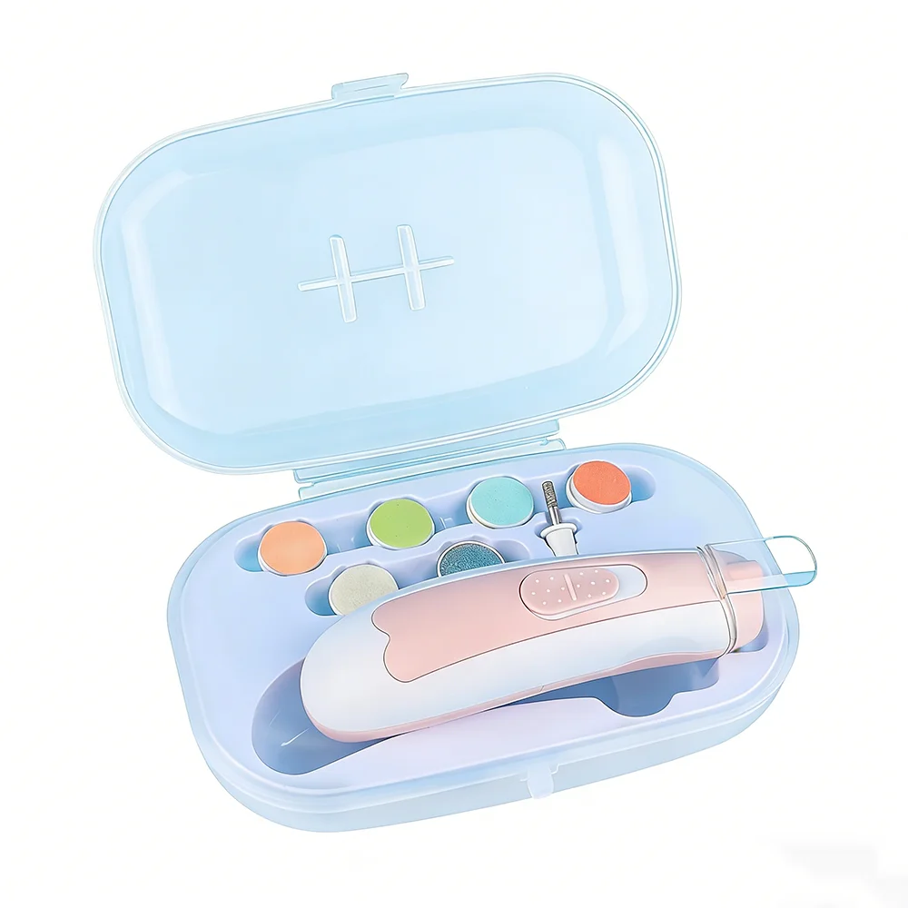 Electric Baby Nail Trimmer with LED Light | 5 Grinding Heads | Newborns & Toddlers