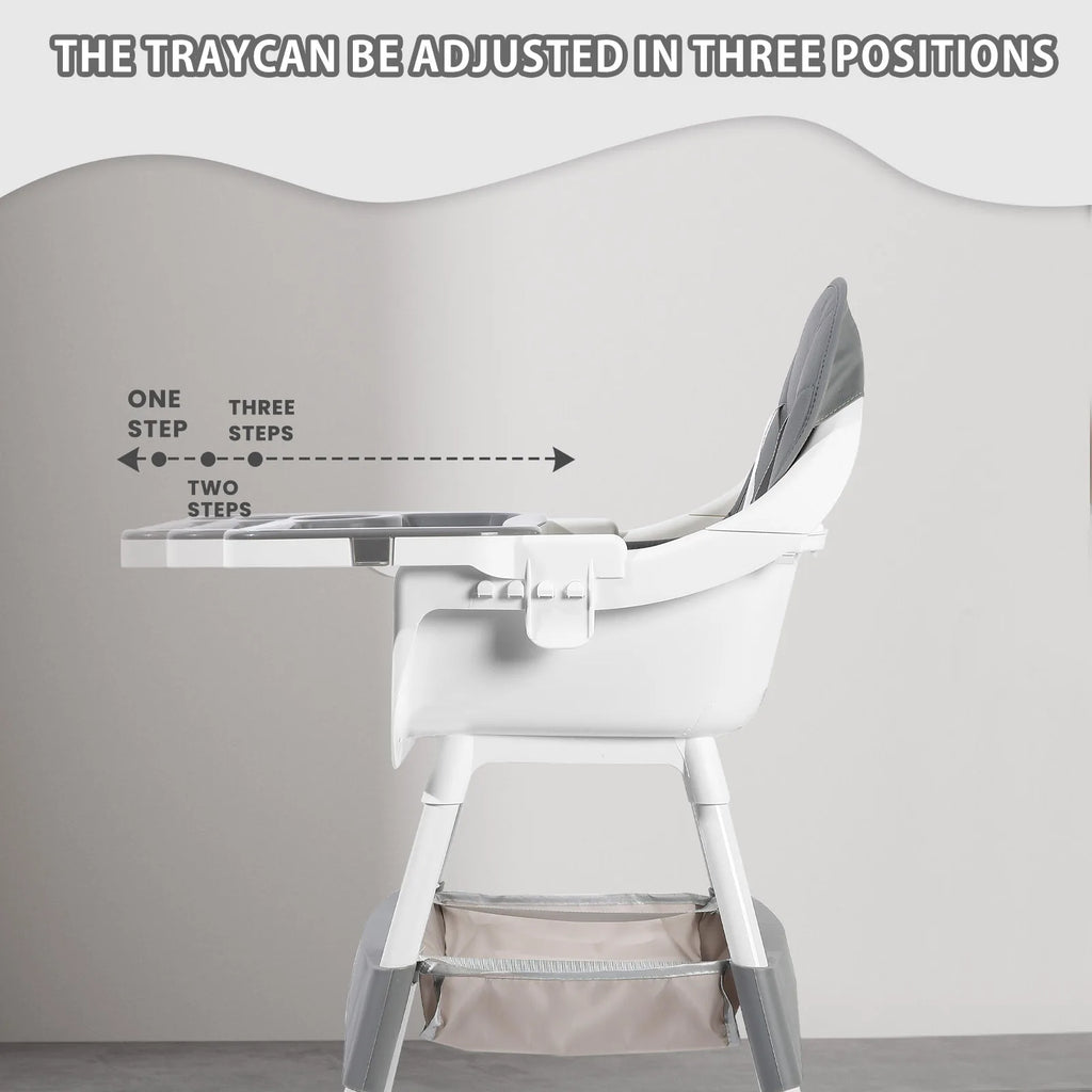 Baby High Chair – Convertible Toddler Dining Chair with Detachable Tray
