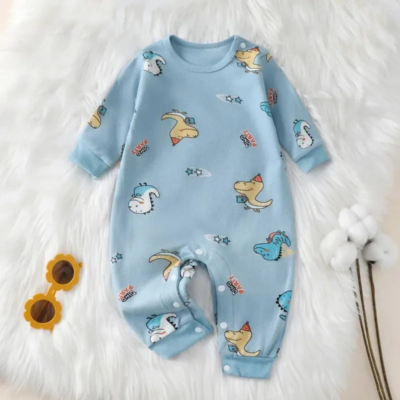 Baby Cotton Romper - Long Sleeve (0-18M)