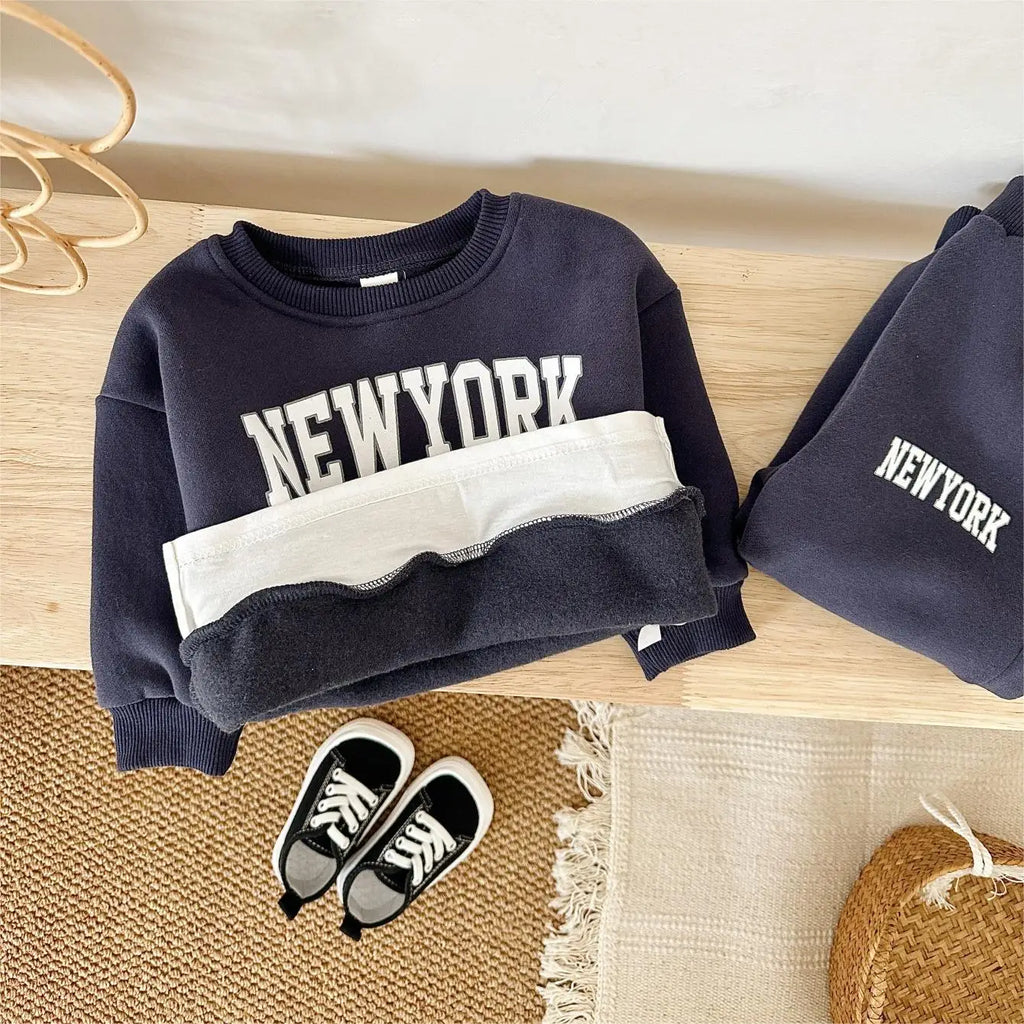 Baby & Toddler New York Print Sweatshirt & Joggers Set | 2-Piece
