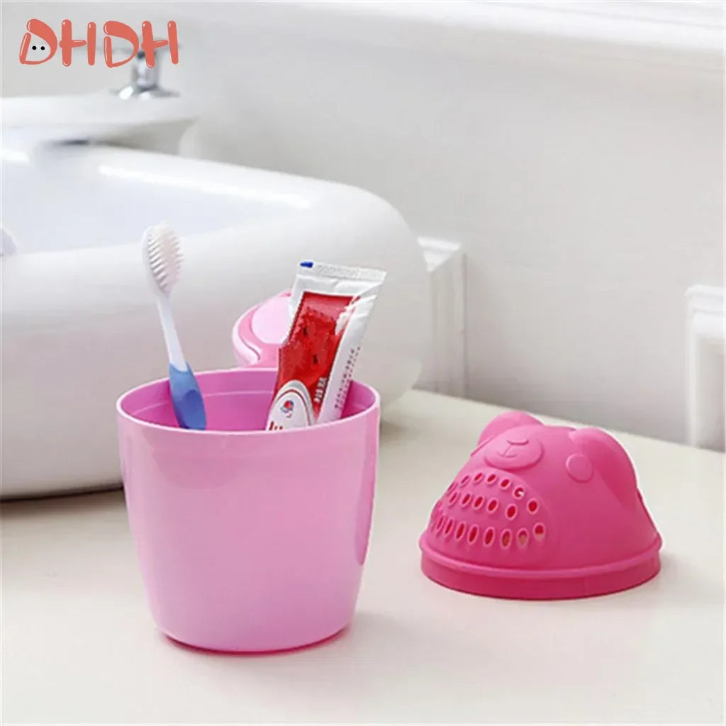 Cute Cartoon Baby Bath Caps Toddle Shampoo Cup Children Bathing Bailer Baby Shower Spoons Child Washing Hair Cup Kids Bath Tool