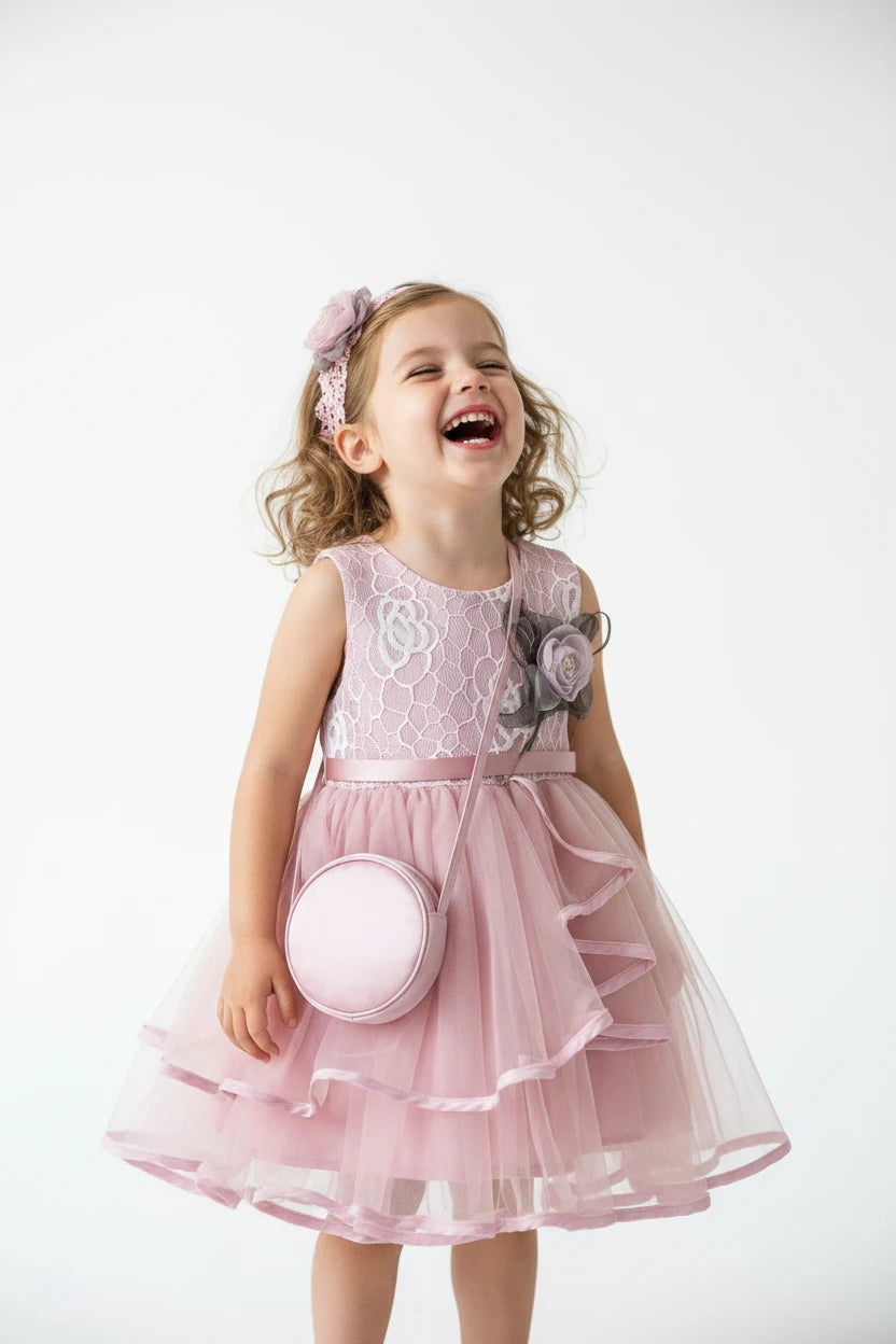 Baby Girls Floral Summer Dress | Sleeveless Ball Gown Party Dress 12M–5Y