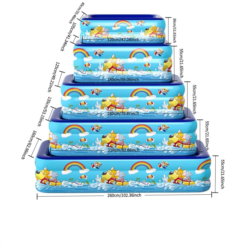 Premium Large Inflatable Swimming Pool | Garden & Outdoor Family Fun
