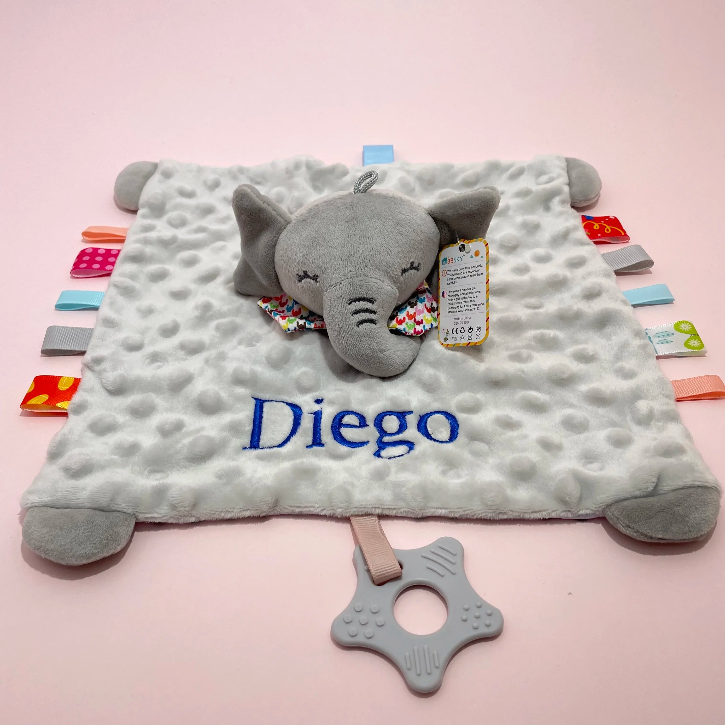 Personalised Soft Plush Baby Blanket with Name – Custom Newborn Gift