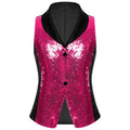 Girls' Sequin Lapel Waistcoat | Jazz Dance & Performance Vest Ages 6–16