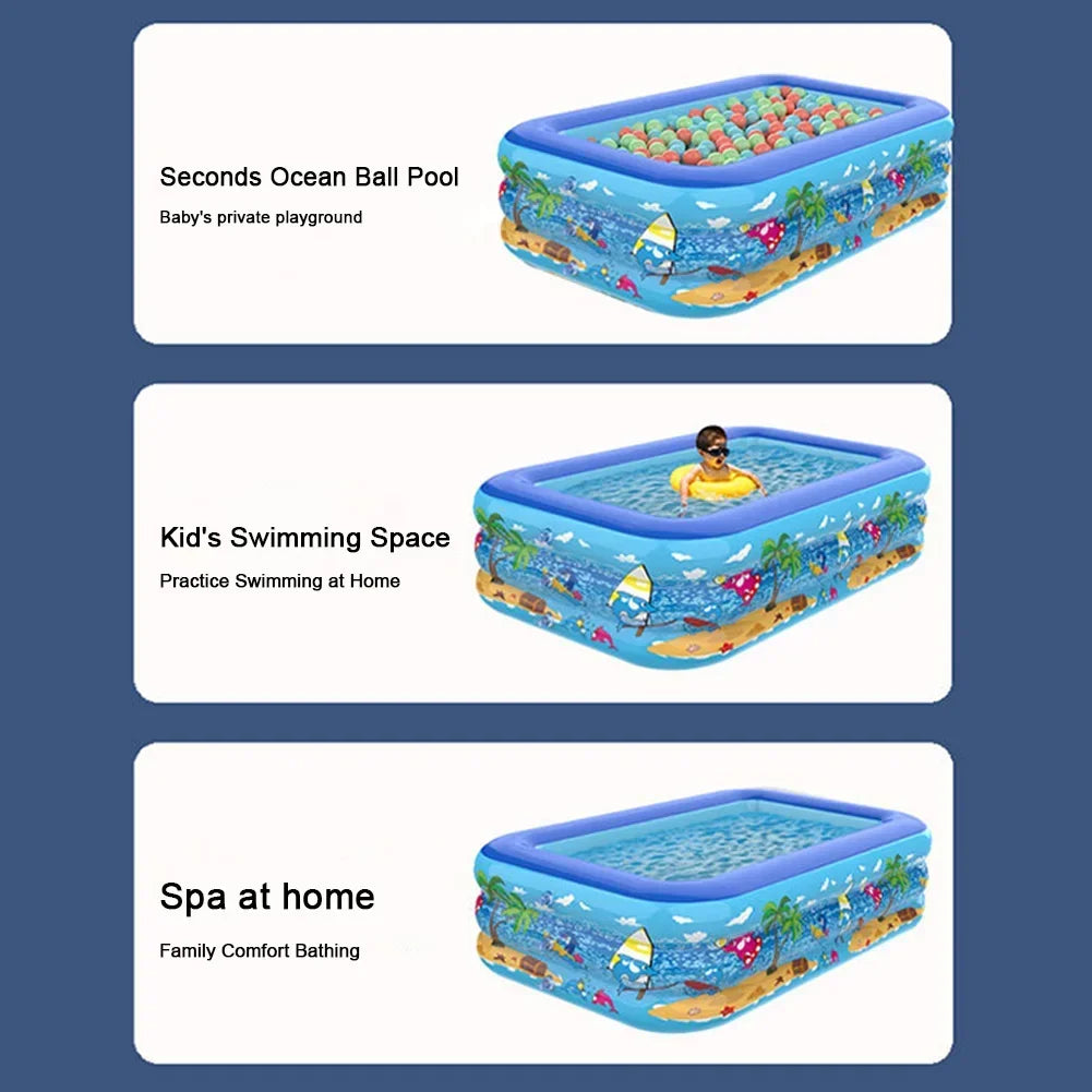 Kids Inflatable Swimming Pool | Indoor & Outdoor PVC Pool