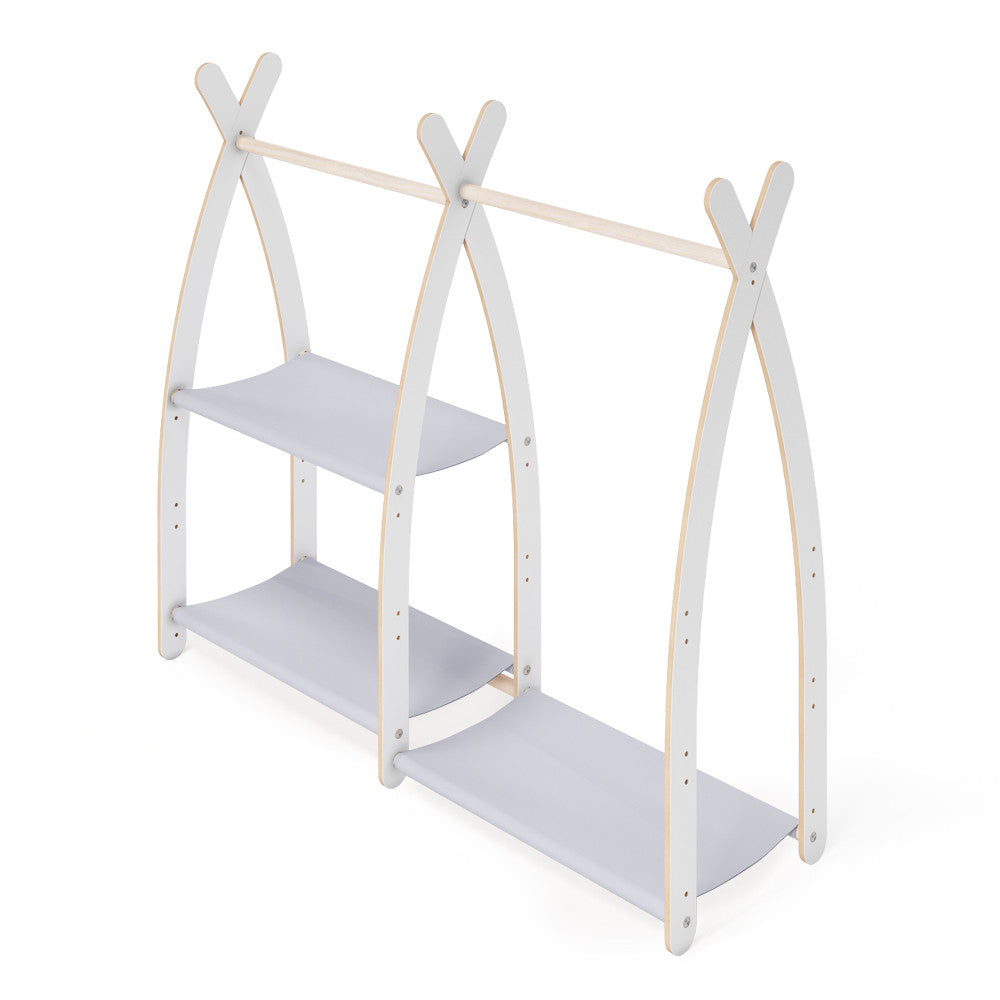 Children's Clothes Rail | Wooden Dressing Up Rail for Kids | Beige