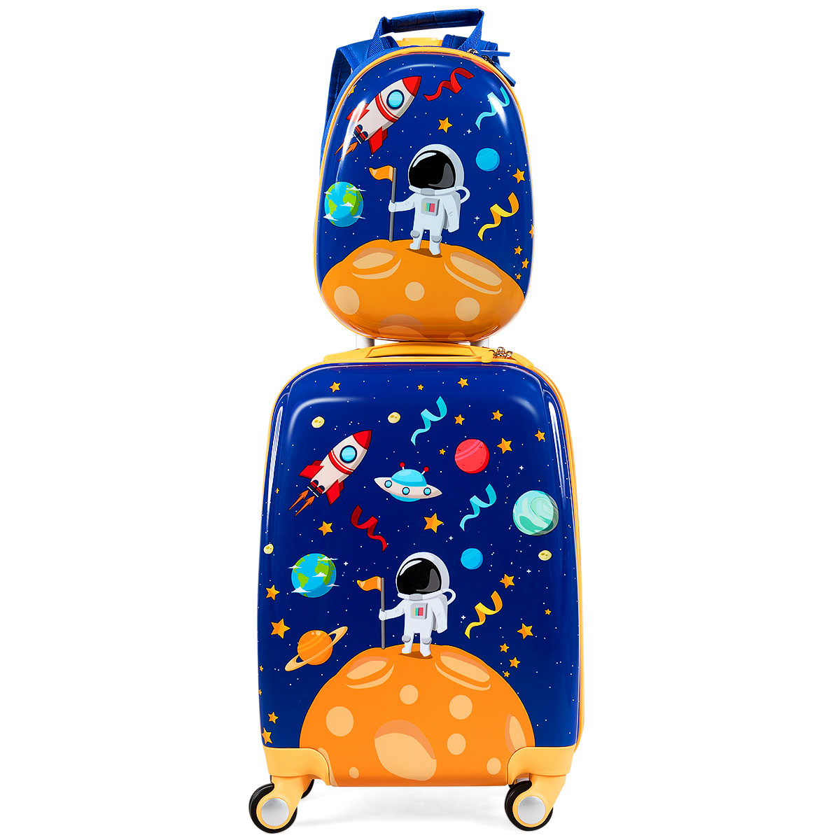 NNECW Kids Luggage Set with 4 Multidirectional wheels for Travel-1