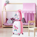 NNECW Kids Hard Shell Unicorn Luggage Backpack Set for Travel-0