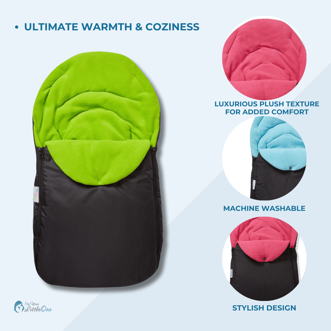 Universal Car Seat Footmuff & Cosy Toes | Fits All 3 & 5 Point Harnesses | 7 Colours