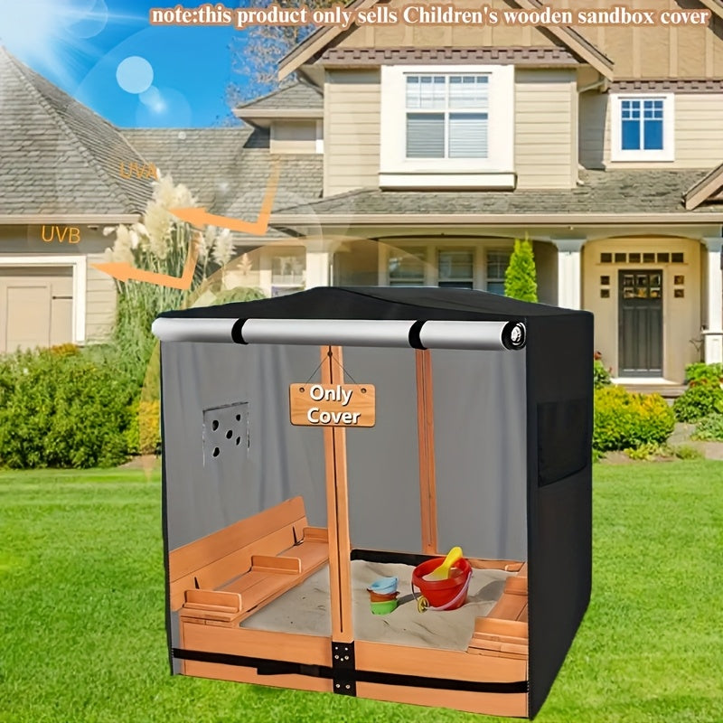 420D Sandbox Cover with Roof and Bench-1