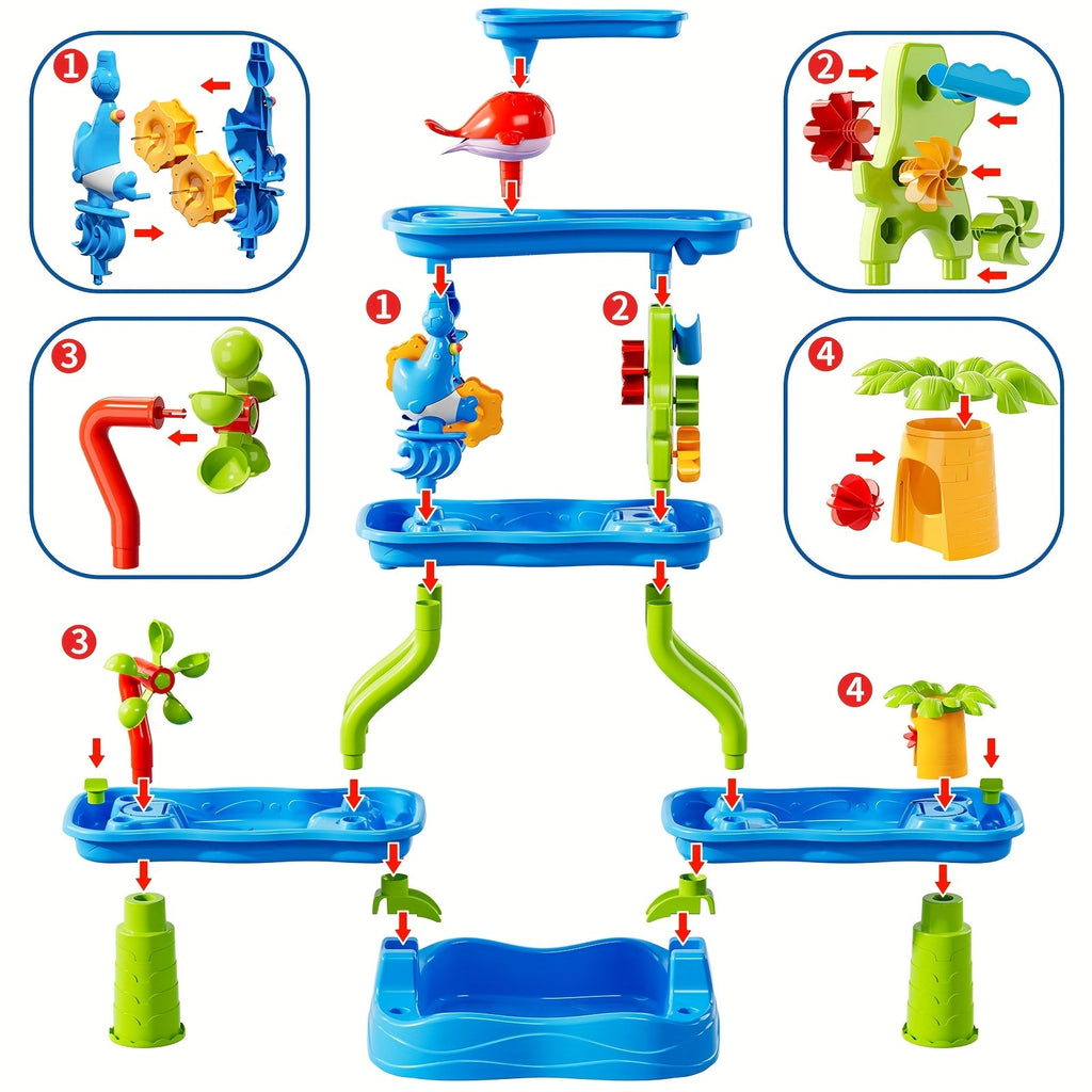 4-Tier Kids Water and Sand Activity Table-3