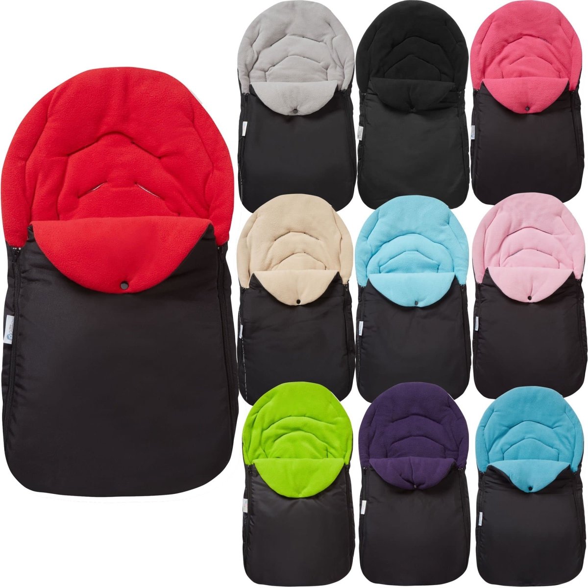 Universal Car Seat Footmuff & Cosy Toes | Fits All 3 & 5 Point Harnesses | 7 Colours